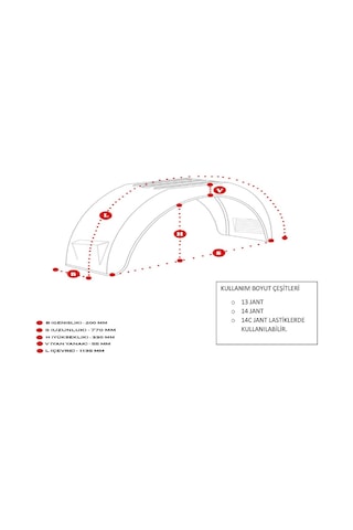 Plastik Römork Çamurluk Tekne - Karavan 200 MM