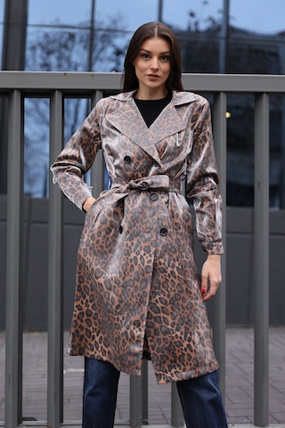 Bigdart 5853 Kruvaze Yaka Trençkot - M. Taba 001