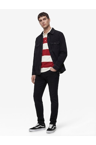 Koton Normal Bel Cepli Pamuklu Slim Fit Jean Pantolon - Brad Jean Siyah 6sam40277nd