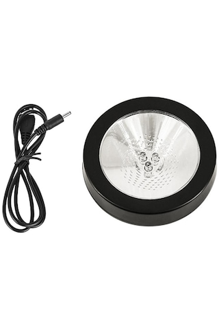 Suntek Işıklı Coaster Kokteyl Şişe Tabanı İçecekler Ev Usb Siyah