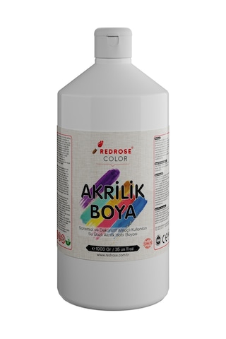 Red Rose Beyaz Akrilik Boya 1 KG