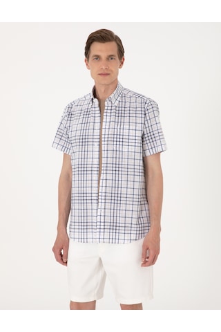 Pierre Cardin Erkek Lacivert Gömlek Kısa Kollu 50303387-vr033 Lacivert