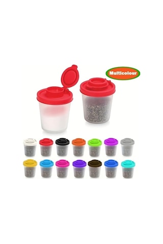 Trendooze 6lu Hava Geçirmez Portakal Tuz Karabiberlik Kamp Piknik Turuncu Turuncu