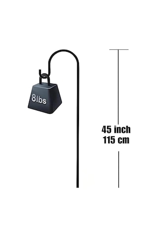 Metal Askılık Saksılık 115 Cm, Bahçe Askısı Çiçeklik Askısı, Solar Lamba Askılığı Aydınlatma Kancası, Balkon Teras Fener Askısı, Siyah Diğer