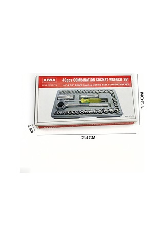 Sıkma Veya Gevşeme İçin Kullanılan Dayanıklı Karbon Çelik Malzemesi İle 40pcs Araba Onarım Araç Kutusu Seti