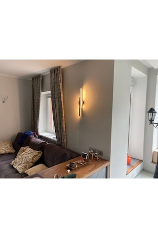 Modern Aplik Çift Yönlü Çubuk Led Siyah Günışığı Lineer Avize Armatür 50cm Çubuk Uzunluğu 50cm