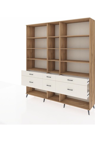 Hyperion Dolap 12 Raflı 6 Çekmeceli 220x44x243 Çam-çam/aytaşı Atlas Çam/aytası