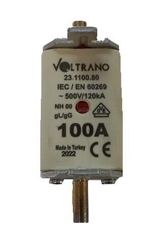 Voltrano Kale Porselen 100a 00 Boy Bıçaklı Sigorta Buşonu Nh00