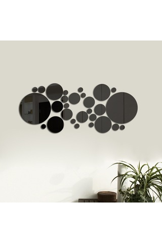 Qingmipy 30 Adet Yuvarlak Ayna Duvar Çıkartması - Kolay Yapıştırılabilir Ve Çıkarılabilir Dekoratif Sticker Seti