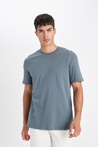 DeFacto %100 Pamuk New Regular Fit Bisiklet Yaka Basic Düz Kısa Kollu Tişört V7699AZ24SPGR89