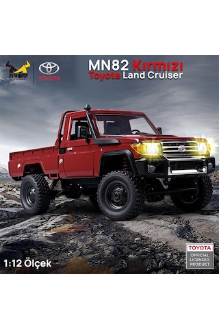 Mn Model Mn82 1/12 Toyota Land Cruiser Lc79 4wd Rc Model Crawler Offroad Uzaktan Kumandalı Araba Truck Rtr Lisanslı Kırmızı+dahili Işık Seti Mn-82 Mnmodel/mn82-red