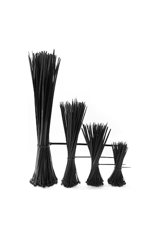 Şahnet 4,8x300 Mm Siyah Kablo Bağı Çırt Kelepçe 100 Adet - Plastik Kablo Toplama Bağı