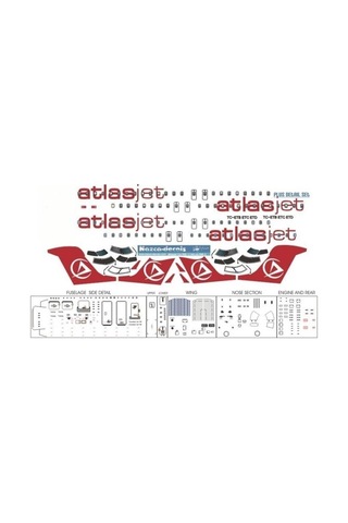 Nazca Decals Crj9003 1/144 Ölçek, Atlasjet Crj-900