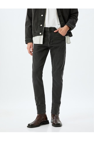 Koton Slim Fit Kot Pantolon - Brad Jean Antrasit 5sam40055ıd Antrasit