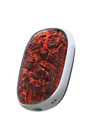 X6 10000mah Güç Bankası 3 Vitesli Sıcaklık Kömür Ateşi Tasarım Kış Elektrikli El Isıtıcı - Beyaz