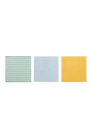 Ikea Pepprıg Mikrofiber Temizlik Bezi 28 X 28 Cm Mavi Yeşil Sarı 3'lü Set Çok Renkli