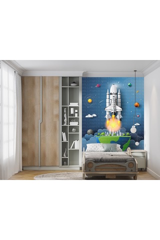 Çocuk Odası Uzay Serisi 04 Çocuk Odası Poster Duvar Kağıdı