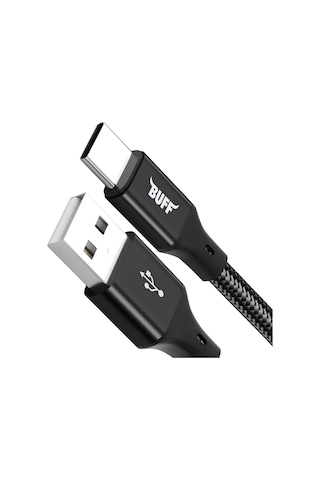 Buff Bl71 Usb Type-c 2.4a 1.2m Data Ve Şarj Kablosu Siyah