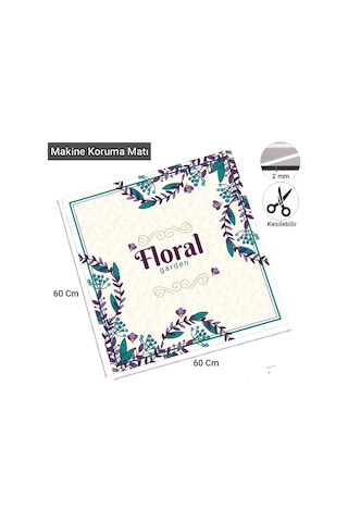 Valerine Life Çamaşır Kurutma Makinesi Örtüsü Matı Kaymaz Sıvı Geçirmez Koruyucu Yıkanır Ped 60x60cm 27240608