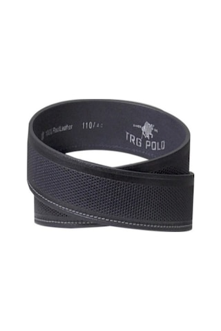 Trg Polo Siyah Deri 4,5 Cm Erkek Spor Kemer
