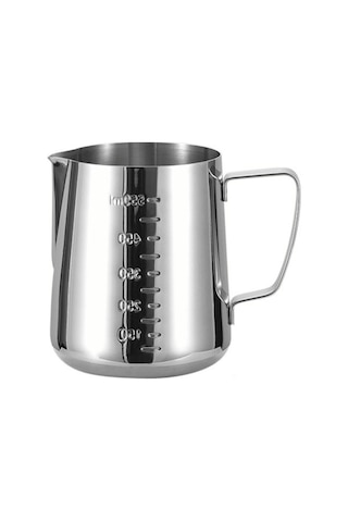 Paslanmaz Çelik Ölçü Kabı - Beher - Sütlük-550 Ml Gümüş