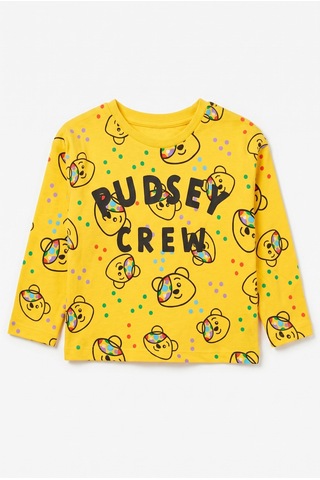 Minipomes Erkek Çocuk Little Tedy Penye Sweatshirt Sarı Sari