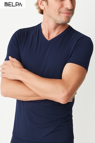 Belpa Ersa İç Giyim Modal Erkek V Yaka T-shirt 3'lü Lacivert