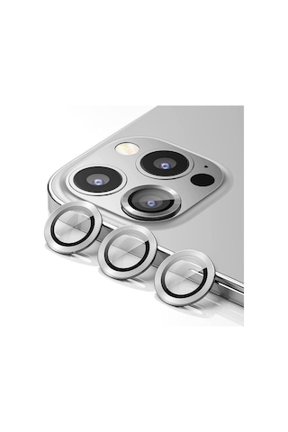 Apple Uyumlu iPhone 14 Pro Mercek Lens Kamera Koruyucu GRİ