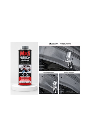 Mxs Gri Pütür Boyanabilir Alt Kaplama 1 Kg - Boyanabilir Araç Altı Koruma