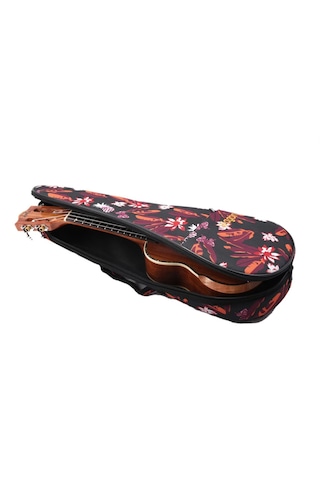 Wagon 03 Serisi Soprano Ukulele Çantası - Siyah Yaprak