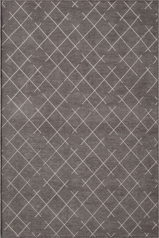 Malta Mlt01z Antrasit Dekoratif Şönil Kilim Geometrik Desen Yıkanabilir Yumuşak Kaymaz Taban Halı