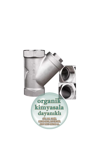 Paslanmaz Çelik Pislik Tutucu Filtre Y Tip 3/4'' Dişli 304 Kalite