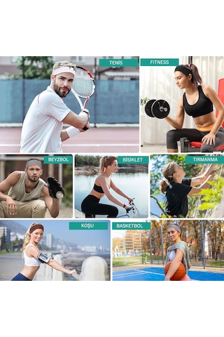 3lü Saç Bandı Pamuk Kadın Bandana Likra Spor Kafa Bandı Siyah