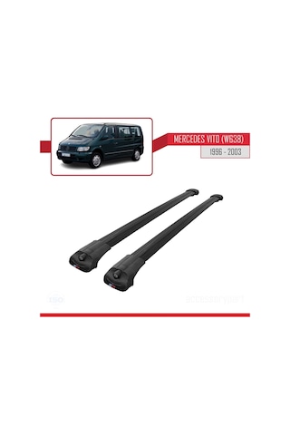 Mercedes Vito W638 1996-2003 Arası İle Uyumlu Ace-1 Ara Atkı Tavan Barı Siyah