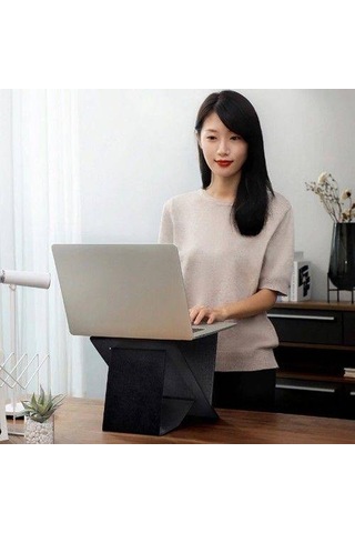 Baseus Ultra İnce Yükseklik Ayarlamalı Notebook Standı  11-16" Arası Uyumlu Deri Stand