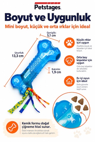 Petstages Mini Orka Bone Kemik Şeklinde Köpek Oyuncağı