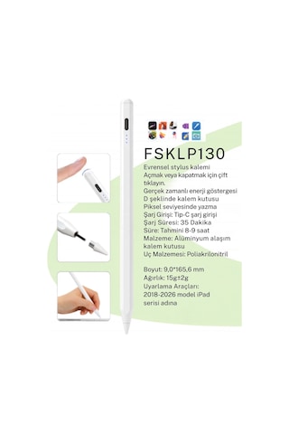 Samsung Galaxy Tablet Kalemi Aktif Kapasitif Stylus Pen Tab S10 S9 S8 S7 S6 Lite A9 A8 Uyumlu Siyah