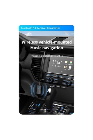 M30 Kablosuz Ses Adaptörü Bluetooth 5.4, Aux 3.5mm, 2 Si 1 Arada Transmitter, Araç & Ev Hoparlör Uyumlu