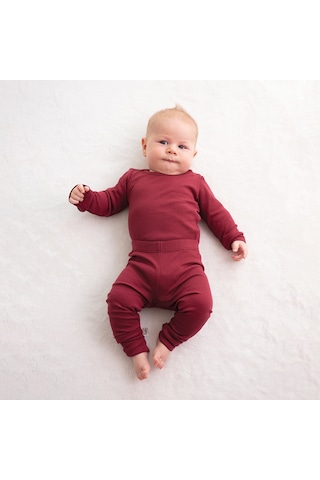 Owli Modal Bebek Takım Bordo 001