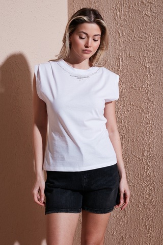 Fashion Friends Bayan Bluz 25y0472k1 Beyaz Beyaz
