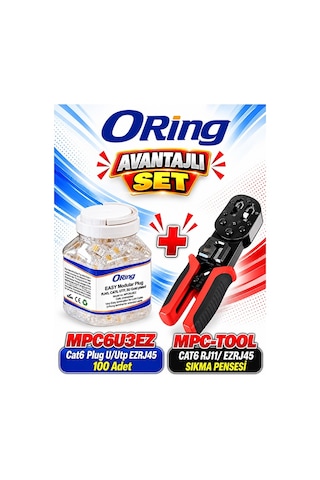 Oring Cat6 Rj11/ Ezrj45 Sıkma Pensesi 2 li Set