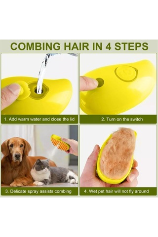 Geeksen Evcil Hayvanlar İçin Elektrikli Buharlı 3'ü 1 Tırnak Temizleme Ve Masaj Fırçası - Yeşil