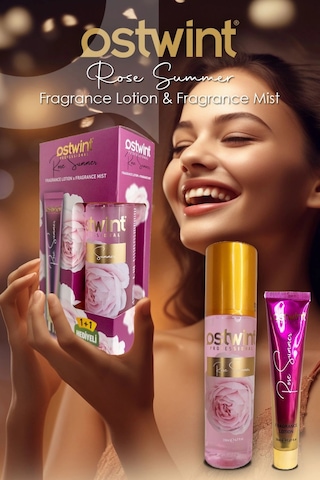 Ostwint Rose Summer Vücut Spreyi, 200ml Vücut Kremi 50ml, Tatlı Yaz Akşamı Esintisi Ve Çiçeksi Parfü