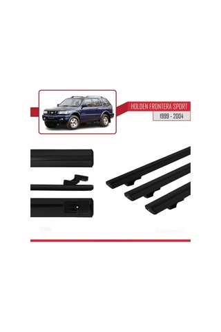 Holden Frontera Sport 1999-2004 Arası İle Uyumlu Basic Model Ara Atkı Tavan Barı Siyah 3 Adet