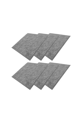 Hfambition 6 Adet Poliester Fiber Isıya Dayanıklı Ses Emici Paneller - Piyano Odası, Stüdyo, Anaokulu İçin Zedelenmeyi Azaltan Duvar Panelleri Gri Gri