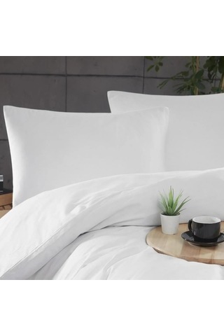 Naturıca Pamuk Tek Kişilik Otel Nevresim Takımı 82 Tel Beyaz