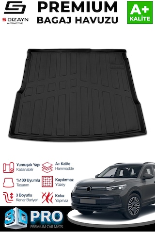 S-dizayn Vw Tiguan 3d Pro Bagaj Havuzu 2024 Üzeri A+ Kalite