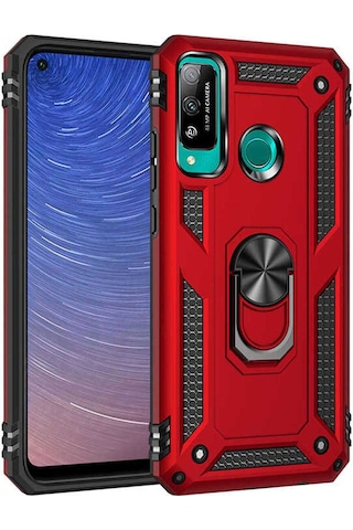 Huawei P40 Lite E Kılıf Zore Vega Kapak Kırmızı