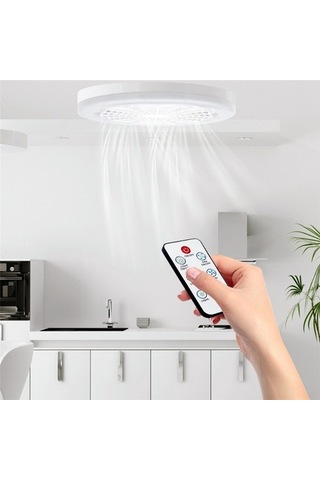 Kapalı Led Işık Sessiz Yatak Odası Mutfak Dekor Lamba Fanları-beyaz 5007 Beyaz