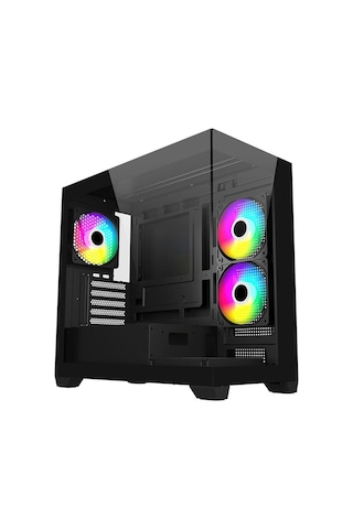 Fsp S340 3x Argb Fanlı-fsp 650w 80plus Bronze Temperli Camlı Usb 3.0 Atx Gaming Kasa